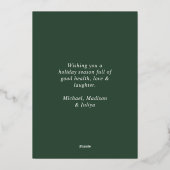 Carte de vacances de Noël élégante et moderne (Verso)