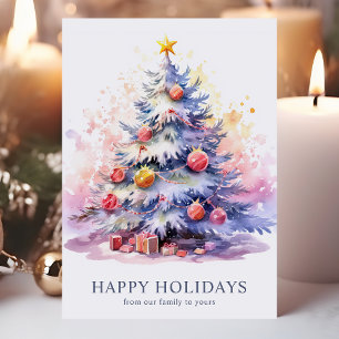 Carte de vacances de Noël élégante pour la famille