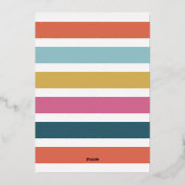 Carte de vacances de Noël en collage de script et  (Verso)