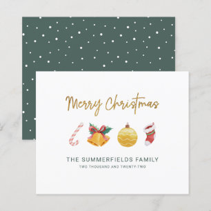 Carte de vacances de Noël en famille