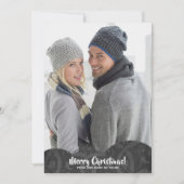 Carte de vacances de Noël en fibre de lin noir (Devant)