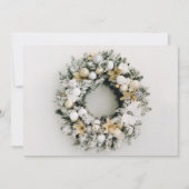 Carte de vacances de Noël en or blanc (Devant)