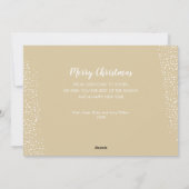 Carte de vacances de Noël en or blanc (Dos)