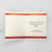 Carte de vacances de Noël enneigée de la porte d'a (Intérieur)