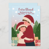 Carte de vacances de Noël extra-bienheureuse (Devant / Derrière)