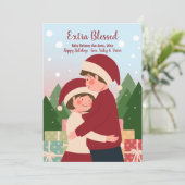 Carte de vacances de Noël extra-bienheureuse (Debout devant)