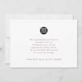 Carte de vacances de Noël Floral Pine Cone Entrepr (Dos)