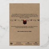 Carte de vacances de Noël Foil de Noël payante (Verso)