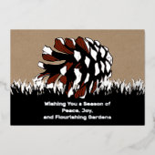 Carte de vacances de Noël Foil de service de cour (Recto)