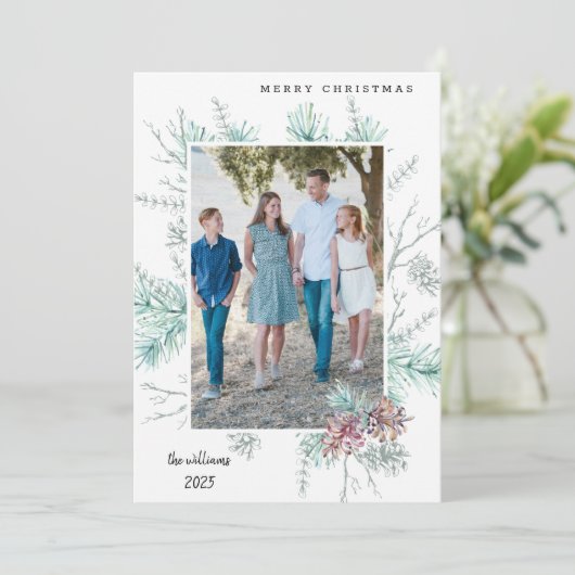 Carte de vacances de Noël Folio Photo (Debout devant)