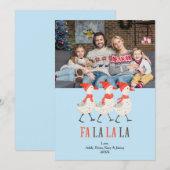 Carte de vacances de Noël Geese Cute Family Photo (Devant / Derrière)