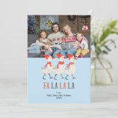 Carte de vacances de Noël Geese Cute Family Photo (Debout devant)