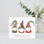 Carte de vacances de Noël Gnomes Budget mignon (Debout devant)