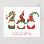Carte de vacances de Noël Gnomes Budget mignon (Devant)