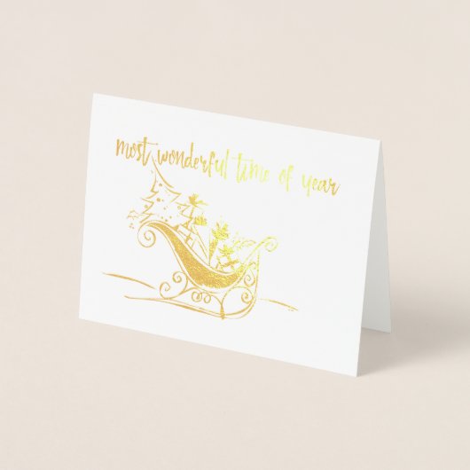 Carte de vacances de NOËL Gold (Devant)