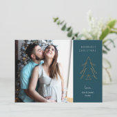 Carte de vacances de Noël Gold Tree (Debout devant)
