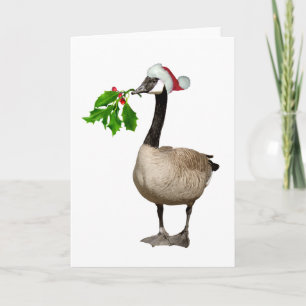 Carte de vacances de Noël Goose