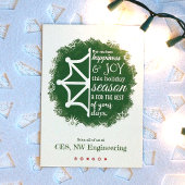Carte de vacances de Noël Green Snowflon