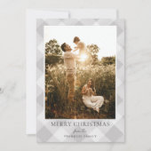 Carte de vacances de Noël Gris Moderne (Devant)