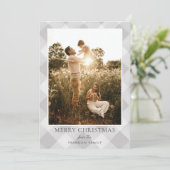 Carte de vacances de Noël Gris Moderne (Debout devant)