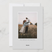 Carte de vacances de Noël Gris Moderne (Dos)