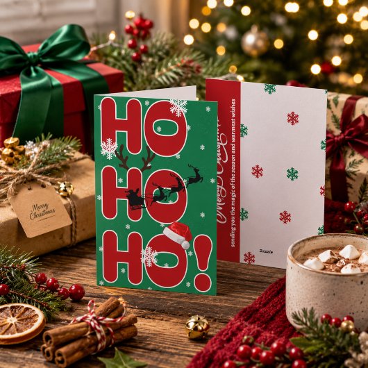 Carte de vacances de Noël Ho Ho Ho