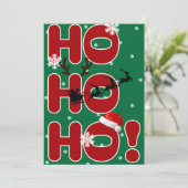 Carte de vacances de Noël Ho Ho Ho (Debout devant)
