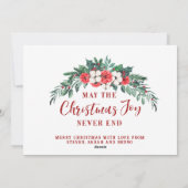 Carte de vacances de Noël Joie photo (Dos)