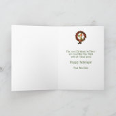 Carte de vacances de Noël male Elfe sur couronne (Intérieur)