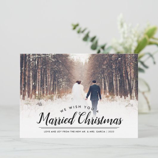 Carte de vacances de Noël Marié (Debout devant)