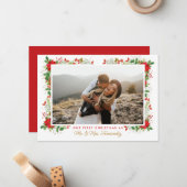 Carte de vacances de Noël Marié (Devant/Arrière en situation)