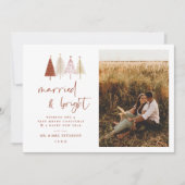 Carte de vacances de Noël mariée et brillante (Devant)