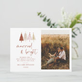 Carte de vacances de Noël mariée et brillante (Debout devant)