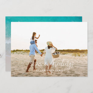 Carte de vacances de Noël minimale moderne 1 photo