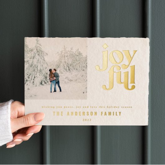 Carte de vacances de Noël minime moderne Foil