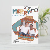 Carte de vacances de Noël moche Sweat Fun Photo (Debout devant)
