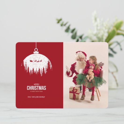 Carte de vacances de Noël moderne (Debout devant)