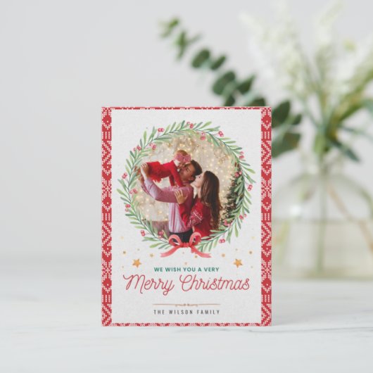 Carte de vacances de Noël moderne (Debout devant)