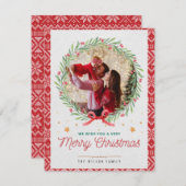 Carte de vacances de Noël moderne (Devant / Derrière)