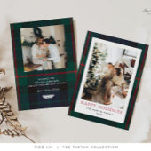 Carte de vacances de Noël moderne Tartan