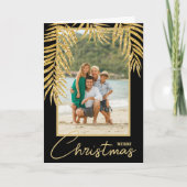 Carte de vacances de Noël multiphoto tropicale pli (Devant)