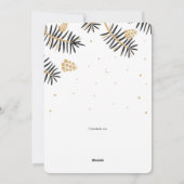 Carte de vacances de Noël noir et or (Dos)