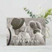 Carte de vacances de Noël nouvellement mariée (Debout devant)