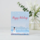 Carte de vacances de Noël parfait Snowman (Debout devant)