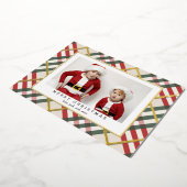 Carte de vacances de Noël Pâté Tartan Beige (Rotation)