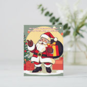 Carte de vacances de Noël Père Noël Joyeuses Vibra (Debout devant)