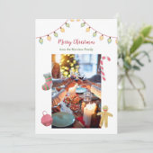 Carte de vacances de Noël, photo de Noël (Debout devant)