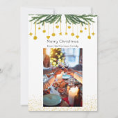 Carte de vacances de Noël, photo de Noël (Devant)