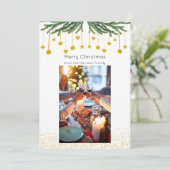 Carte de vacances de Noël, photo de Noël (Debout devant)