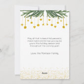 Carte de vacances de Noël, photo de Noël (Dos)